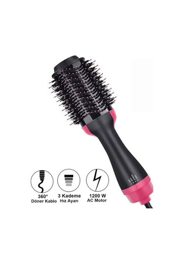 Saç Şekillendirici Ve Saç Düzleştirici Fön Tarağı Tarak Fırça 1200w Saç Kurutma