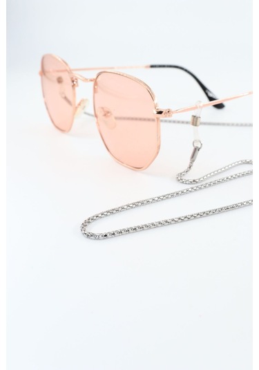 Çelik Gümüş Renk. Gözlük Zinciri. Özel Tasarım Steel. Gözlük İpi. Gözlük Askısı. Unisex Gümüş