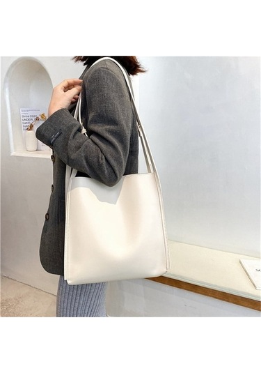 Luckydog Kadınlar İçin Siyah Klasik Desenli Büyük Kapasiteli Pu Çanta - 2020 Sonbahar/kış Modelleri, Tek Bölmeli, Zip Ve Kanca Siyah