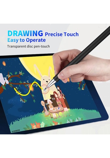 Fonken Evrensel Android Uyumlu Manyetik Dokunmatik Stylus Çizim Kalemi Siyah