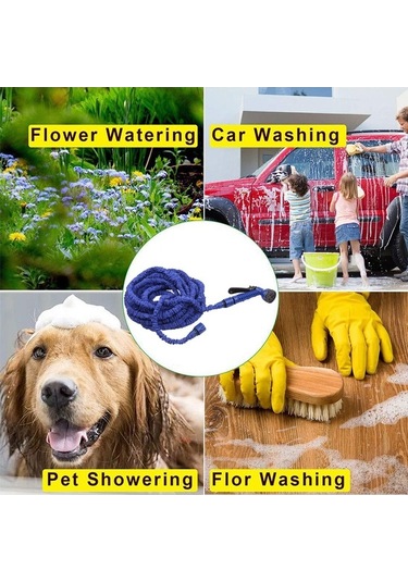 Pazly 7 Fonksiyonlu Bahçe Hortumu - 100ft/30m Esnek, Sızdırmaz, Yüksek Basınçlı, Oxford Kumaş/kauçuk