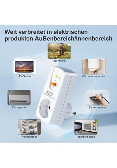 Xurunkeji 2'li Paket 16a Gfci Kaçak Korumalı Fiş Rcd Priz Ev Sigortası Kesme Anahtarı Kişisel Koruma Fişi Ab Fişi