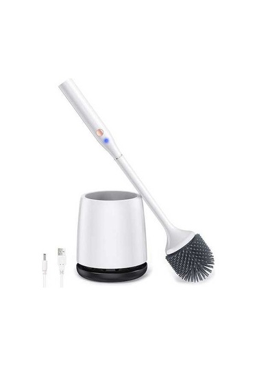 Bloomnest Lebıhmurah Bf845 Elektrikli Tuvalet Fırçası, Otomatik 360 Döner Scrubber, Banyo Temizleme Seti Beyaz