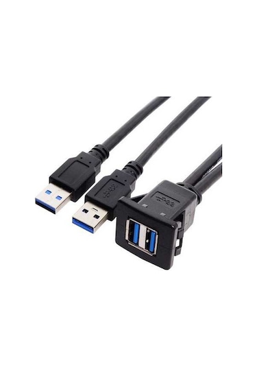 Ebitda Usb 3.0 Çift Uzatma Aux Kablosu 1m Cbtx Su Geçirmez Araba Kullanımı