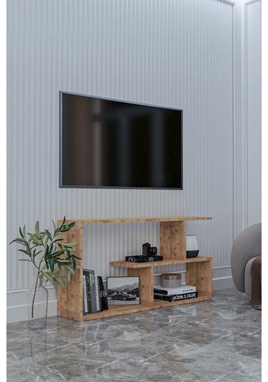Tv Ünitesi,kitaplık,televizyon Sehpası 130 Cm,atlantik Çam