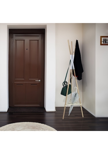 Ahşap Ayaklı Elbise Askısı-ahşap Tasarım Portmanto 160 X 44 Cm Diğer