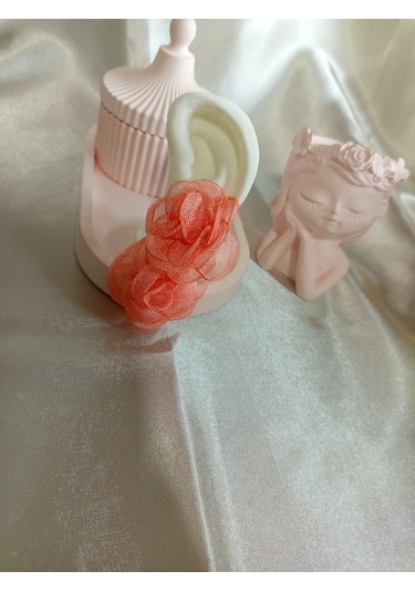 Pembe Bohem Çiçek Küpe