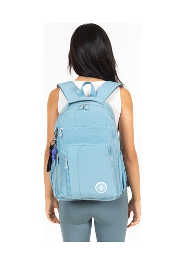 Modern Tarzda Su Geçirmez Krınkil Kumaş Okul Sırt Çantası Hafif, Konforlu Ve Fonksiyonel Tasarım - Buz Mavisi Buz Mavisi