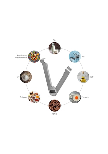 Karaca Gastro Scale 1001 Ekranlı Inox Mutfak Tartısı 5kg Kapasite