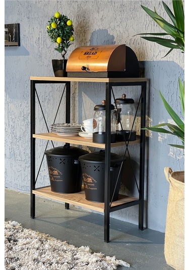 Stally Mutfak Rafı Erzak Malzeme Dolabı 3'Lü (489653797)