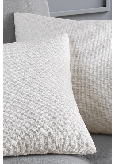 Natural 2'Li Dekoratif Kırlent Kılıfı Yastık Kılıfı %100 Pamuklu