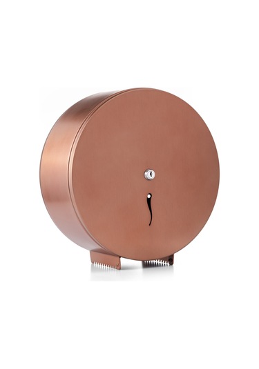 ARGESAN-Paslanmaz Çelik WC Kağıtlığı JUMBO Q28 cm-ROSE