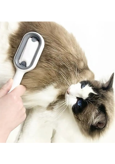 Petgravity Su Hazneli Kedi Yıkama Fırçası Kedi Tarağı Mavi