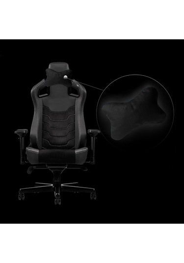 Oto Araç Oyuncu Koltuk Boyun Yastığı 25x17cm 2 Adet Al4335 Siyah