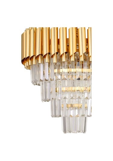 Palmira 45'lik Kristal Taşlı Lüks Avize - Sarı-yaldız Sarı Yaldız