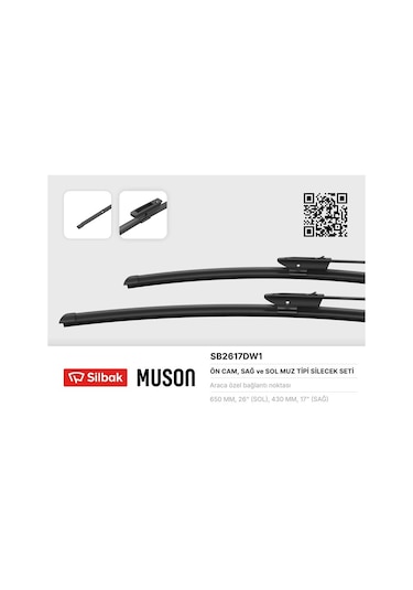 Ön Silecek Süpürgesi 650/430mm Muz Tipi C4 Cactus E3 02/14