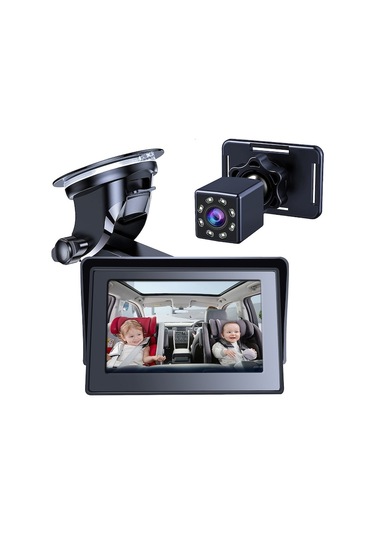 Bebek Gözetleme Araç Kamerası, Su Geçirmez, Gece Görüşü, Siyah