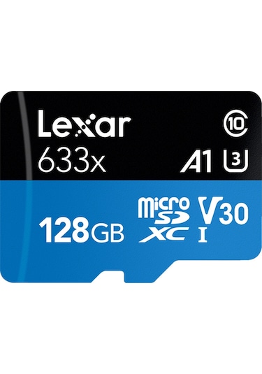 Lexar 633X 128 GB MicroSD 95 MB/S C10 A1 V30 Hafıza Kartı