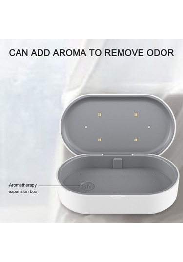 Pazly 2'li Kablosuz Şarj Ve Uv Temizleyici - Hızlı Şarj & Telefon Dezenfektan Kutusu Beyaz Beyaz