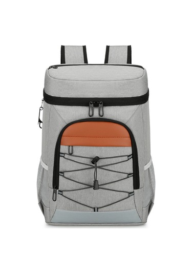 Öğle Yemeği Bölmeli Kamp Soğutucu Sırt Çantası Yalıtımlı Y29035lg Gri