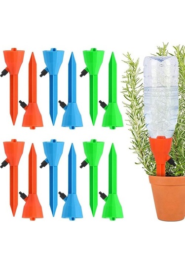 Bitki Sulayıcı, Yavaş Tahliye Kontrol Vanası Anahtarı İle 12pcs Kendinden Bitki Sulama Spike Sistemi, Otomatik Bitki Sulayıcı 6285 Hbcv00005wsvp5
