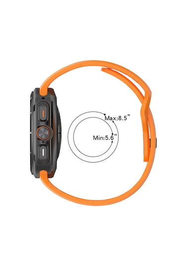 Teknodur Galaxy Uyumlu Watch Ultra 47mm Krd-119 Delikli Tasarım Silikon Kordon-gri