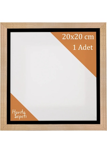 Gold Çerçeveli Tuval 20 x 20 CM Kare Profesyonel %100 Pamuk Boş Tablo