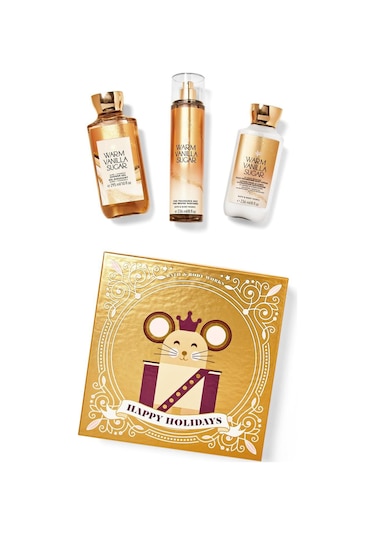 Bath & Body Works Warm Vanilla Sugar Cilt Bakım Seti 3'lü