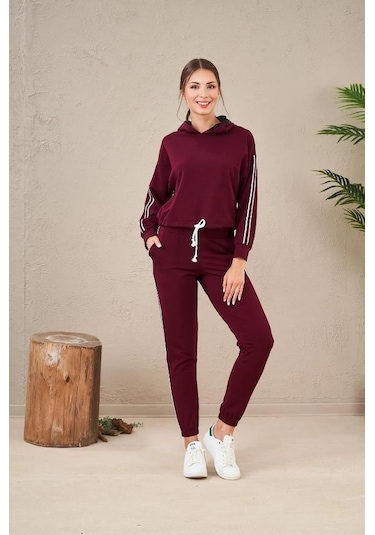 Pjs 23574 Kapüşonlu Kadın Eşofman Takım 001