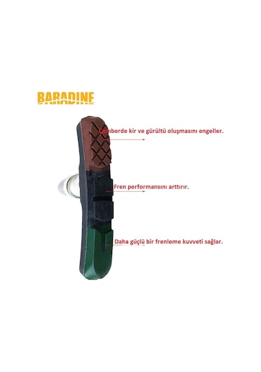 Baradine MTB-960V Kutulu Naturel Fren Pabucu