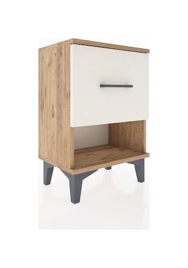 Arges Komodin Tek Çekmeceli 44x30x64 Çam-aytaşı Atlas Çam