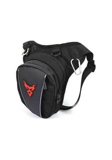 Pazly Pratik Motosiklet Bacak Çantası Kırmızı Logo - Şık Yolculuk Ekipmanı