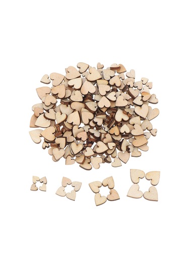 Xiyyadms 200 Adet Ahşap Kalp Dilimleri - Ev & Düğün Dekorasyonu, Boyama/m Yazma Uygun, Dayanıklı Boxwood Malzeme