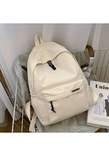 Snapbuy Kadın Moda Sırt Çantası - Büyük Kapasiteli, Rahat, Üniversite Öğrencileri İçin Yüksek Kaliteli Naylon Çanta White