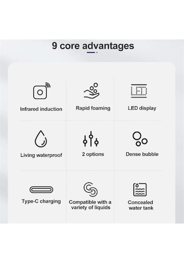 Anjiexun El Sabunu Dağıtıcısı U Şekli Otomatik İndüksiyon Güç Kaynağı Modu Beyaz