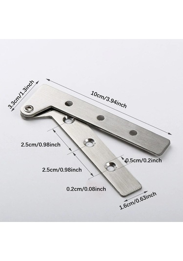 Homyl 2pcs Paslanmaz Çelik Görünmez Katlanır Raf Menteşeleri M