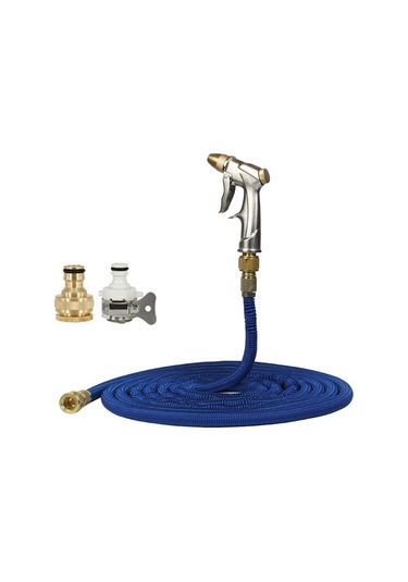 Sones 25ft 2.5m Araba Yüksek Basınçlı Yıkama Aleti Teleskopik Su Borusu Seti Mavi