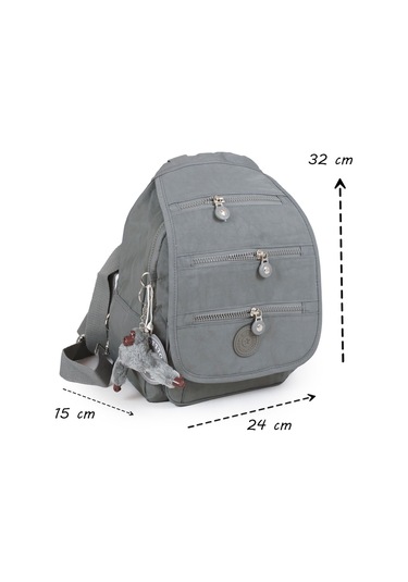Küçük Boy Krinkıl /klinkır Su Geçirmez Çok Gözlü Uzun Askı Günlük El Omuz Ve Sırt Çantası Gri 13-5a Gri