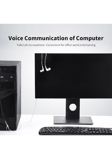 Springsun Ventıon 3.5mm Ses Uzatma Kablosu 3.5 Jack Aux Dişi - Çift Erkek Kulaklık Telefon Kulaklık Hoparlör Tablet Pc İçin 0.3m Siyah