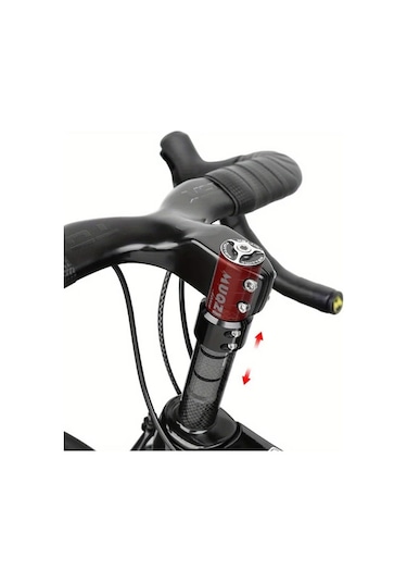 Xuweiwei Kırmızı 28.6" Alüminyum Gidon Yükseltici - Ayarlanabilir Anti-kaymalı Bisiklet Aksesuarı