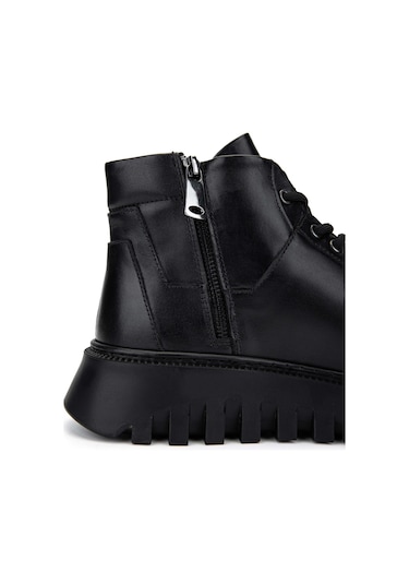 Tamer Tanca Erkek Hakiki Deri Siyah Casual Bot 352 21561 Erk Bot Sk24-25 Sıyah Nappa Siyah