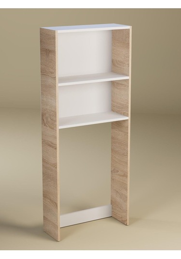 %100 Mdf Çamaşır Ve Kurutma Makinesi Dolabı, Beyaz Açık Raflı Çamaşır Makinesi Üstü Düzenleyicisi Sonoma-beyaz Sonoma - Beyaz