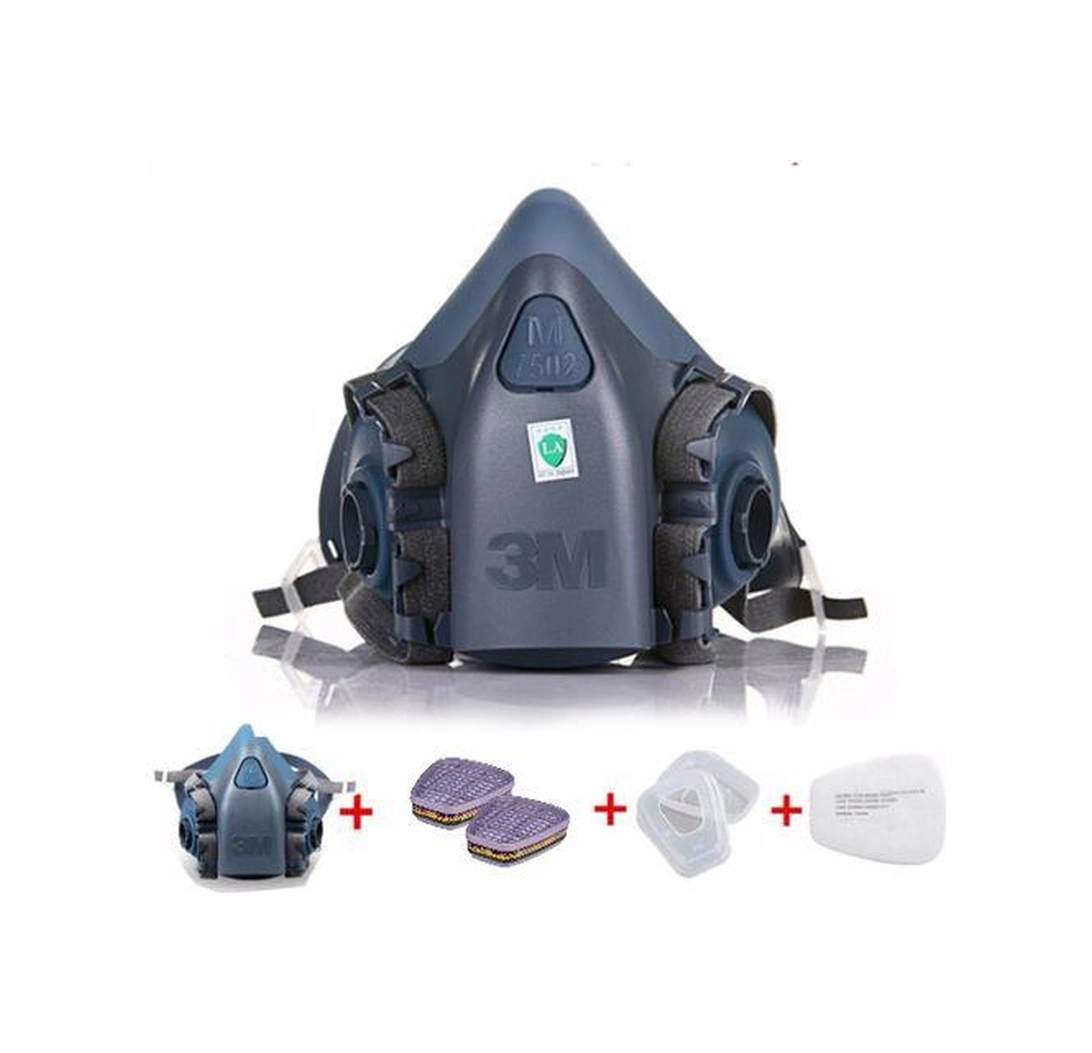 3m 7502 Yarım Yüz Maskesi + 3m 6059 Abek Filtre + 3m 5935 P3 Filtre +k501 Kapak