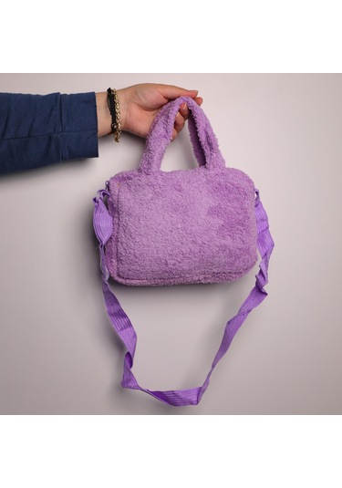 Sanrio Kuromi Mor Peluş Omuz El Çantası-1966 Altın