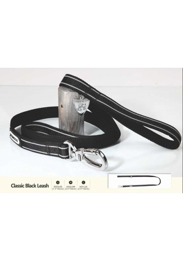 Köpek Gezdirme Tasması Gece Parlayan Siyah 1.3 Cm.X152 Cm. Siyah