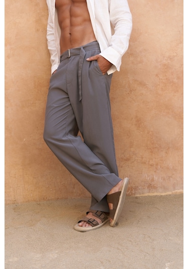 Mai Collection Lorenza Kemer Detay Antrasit Erkek Pantolon Antrasit