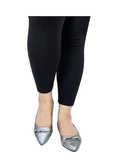 Fiyra 4006 Platin Örgü Taşlı Şık Düğünlük Günlük Bayan Babet 001