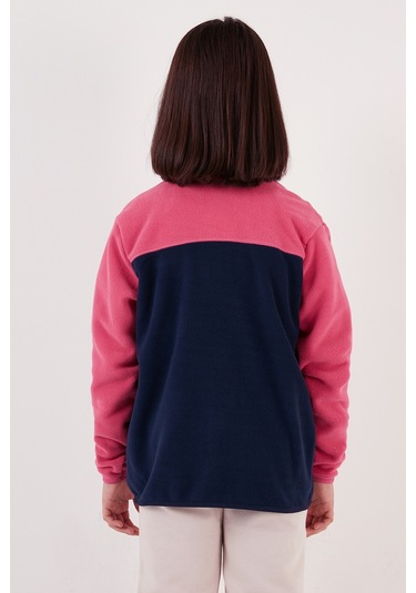 Lela Yumuşak Dokulu Fermuarlı Renk Bloklu Dik Yaka Cepli Hırka Unisex Çocuk Polar 5905001 Fuşya-Lacivert Lela Yumuşak Dokulu Fermuarlı Renk Bloklu Dik Yaka Cepli Hırka Unisex Çocuk Polar 5905001 Fuşya-Lacivert
