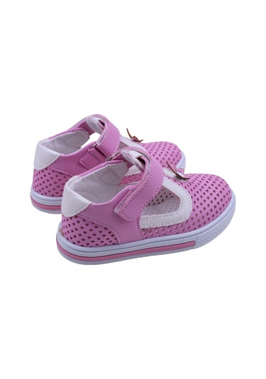 Şirin Bebe 2078 Kız Bebek Ortopedik Ayakkabı Sandalet Pembe-Beyaz
