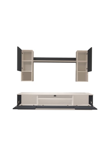 Decoraktiv Trendstyle 5das Mdf Tv Ünitesi Tv Sehpası Beyaz - Antrasit